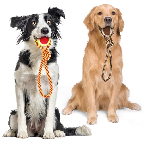 Nobleza - Hundespielzeugseil aus 100% Baumwolle, das der psychischen Gesundheit des Hundes zugute kommt ， Zahngesundheit und Zahnreinigung Arten von Hunden- 28 cm
