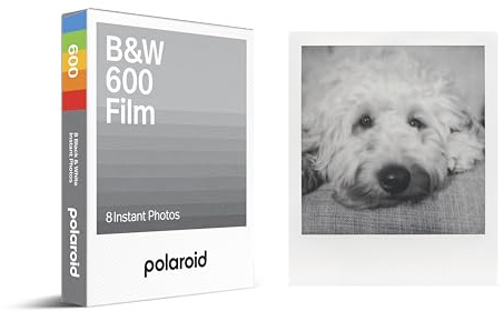 Polaroid B&W 600 Sofortbildfilm Schwarz-Weiß mit weißem Rahmen, 8 Aufnahmen