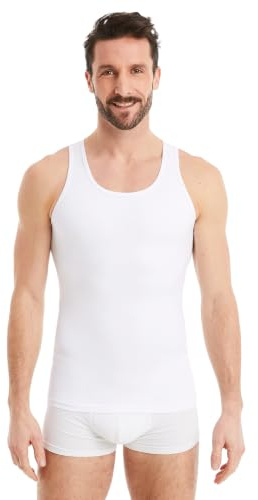 FINN Shapewear Herren Kompressionsshirt und Bauch-Weg Tanktop | Body-Shaper Männer – Ärmelloses Tank-Top Unterhemd aus Baumwolle für flacheren Bauch und bessere Haltung