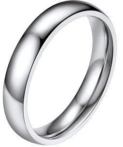 PROSTEEL Simpel Bandring 2mm/4mm/6mm/8mm breit Herren Damen personalisiert Trauring Ehering Edelstahl/18k vergoldet Finger Ring Modeschmuck Accessoire für Hochzeit Geburtstag, Ringgrößen 54-67