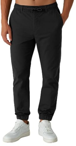 Smith & Solo Chino Hose Herren - Freizeithose Hosen Chinohose Baumwolle Arbeitshosen Männer mit Kordelzug Jogginghose Regul Chinos Lang