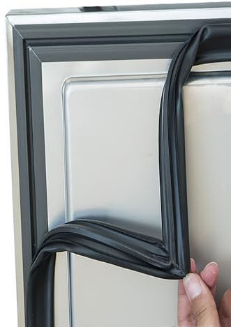 AWFOM Universal Türdichtung Magnetdichtung Gummidichtung Dichtung Kühlschrankdichtung Zum Einschrauben in Gefrierschrank Kühlschrank,Schwarz