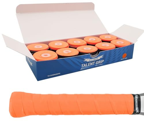 G-Lueck 10er Set Tennis Griffband (sehr griffig) | 0,50-0,60mm Stärke | Overgrip für Squash Badminton Schläger & Kicker inkl. selbstklebendes Abschlußband | Anti-Rutsch