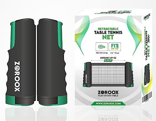 ZOROOX Tischtennisnetz | tragbar | einziehbar | einfach zu installieren tragbares Tischtennisnetz für jeden Tisch Einfach zu installieren und langlebig