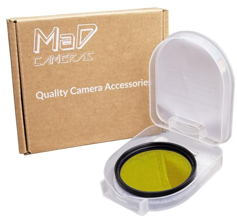 MaD Camera - 67mm Gelber Korrekturfilter - Reduziert Blendung & Verbessert den Kontrast - Premium Kamera-Objektivfilter für DSLRs