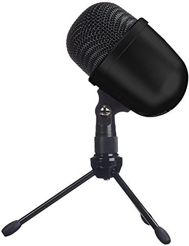 Amazon Basics Mini-USB Kondensatormikrofon, Tischmikrofon, Schwarz