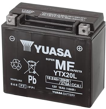 Yuasa YTX20L 12V 270 CCA Wartungsfreie AGM VRLA-Motorradbatterie