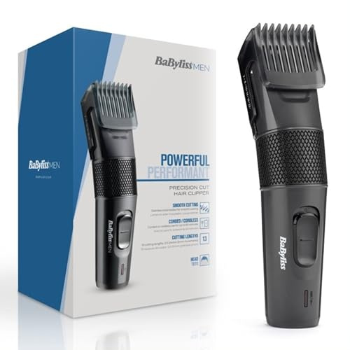 BaByliss Precision Cut E786E Haarschneider – Kabellos, 13 Schnittlängen (0,5-24mm), Edelstahlklingen, 60 Min. Laufzeit, Schwarz