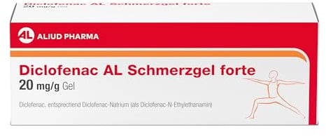 Diclofenac AL Schmerzgel forte 20 mg/g Schmerzgel, 180g, bei akuten Prellungen, Zerrungen & Verstauchungen Zur kurzzeitigen lokalen Behandlung von leichten bis mäßig starken Schmerzen