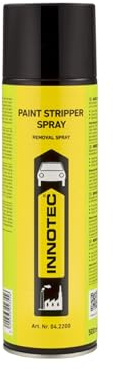 Innotec Abbeizspray Paint Stripper Spray - Hochwirksamer Lack Entferner für Holz, Metall, Stein und Beton - Einfache Anwendung - Abbeizer Lackentferner - Graffiti Entferner - 1 Stück Entlacker