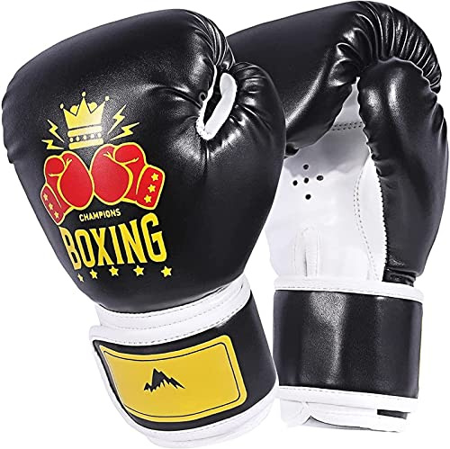 Boxhandschuhe Kinder, Box Handschuhe für Kinder von 5-12 Jahre, 4OZ Jungen Mädchen, Boxing Gloves Kids für Muay Thai, MMA Kickboxen Sandsack Boxsack Kampfsport