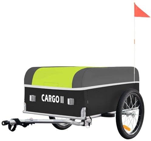 Tiggo Cargo II Fahrrad Lastenanhänger mit 130 Liter Volumen Klappbar Fahrradanhänger Transportanhänger