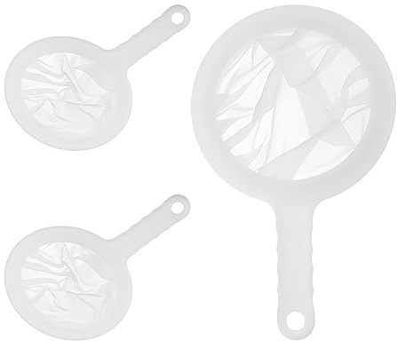 SIGANDG 3 Stück Ultrafeiner Trichterfilter Siebfilter Küchensieb,Mesh Küchensieb Kunststoff,100 200 400 Mesh Filter Set,Food Filter Strainer, Feines Sieb für Saft, für Saft, Milch,Kaffee,Tee