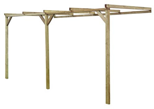 Tidyard Hlzerne Pergola Anlehn-Pergola Gartenpergola Holzpergola Terrassenüberdachung aus Kiefernholz Verrottungsfest 2 x 4 x 2,2 m