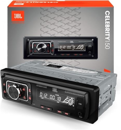 JBL Autoradio Bluetooth Celebrity 150 von Harman Kardon, 1 DIN 4 x 50W AM/FM Radio Mit Bluetooth Streaming und Freisprecheinrichtung für Auto mit Abnehmbares Display, USB, SD, AUX und 2 RCA Ausgänge