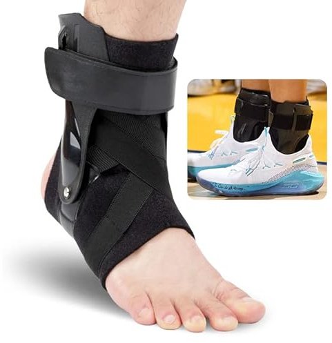 Sprunggelenkbandage, Knöchelbandage mit Klettverschluss Einstellbares , Bandage Fußgelenk mit PE Board Stark Stabilisierung, Fussbandagen Sprunggelenk, Fußgelenkbandage für Damen & Herren (XXL)