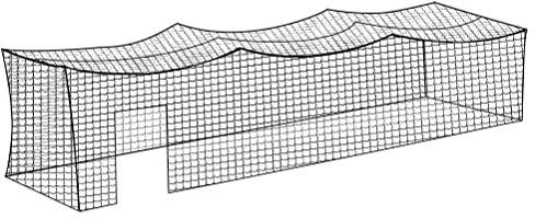 Aoneky Baseball-Käfig aus Polyester, 2,4 x 2,4 x 6,1 m, verdreht, verknotet, für kleine Pro Garage