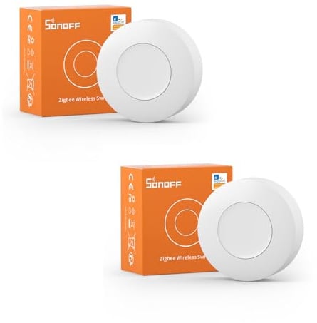 SONOFF SNZB-01P Zigbee Schalter, 2 Stück 2-Wege Smart Switch, Unterstützt Smarte Szenen, Kompatibel Mit Alexa/Smarthing/HA/IFTTT, Hub Erforderlich
