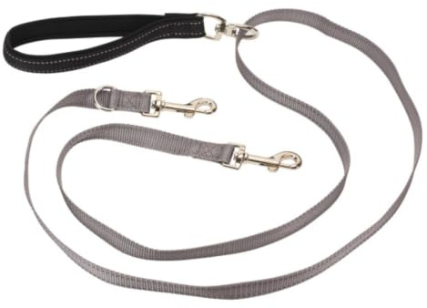 PetSafe Anti-Zieh Hundeleine, Kompatibel mit PetSafe 3-in-1-Geschirr, 1,2 m Länge, Aus reflektierendem Nylon, Grau