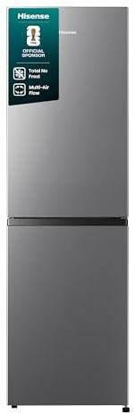 Hisense RB327N4AD2 Kühl-Gefrierkombination/ NoFrostPlus/ Multiflow 360°/ HolidayMode/ FreshZone/ 182,4 cm/ Kühlteil 171 l/ Gefrierteil 85 l/ 41 dB/ 287 kWh/ Jahr/ Edelstahl-Look