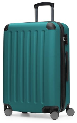 Hauptstadtkoffer Spree - Mittelgroßer Hartschalenkoffer, TSA, 4 Rollen, Koffer, Trolley, Rollkoffer, Reisekoffer, Volumenerweiterung, 65 cm, 74 Liter, Aquagrün