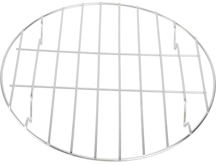 TOYANDONA Runder Grillrost Aus Edelstahl 24.50 cm Fleischnetz Für Fisch Gemüse Burger Steaks Und Garnelen Gleichmäßige Wärmeverteilung Für Grillen Braten Und Backen 1 Stück