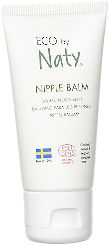 Eco by Naty, Brustwarzensalbe, Bio-zertifizierte pflanzliche Extrakte, Hypoallergen und dermatologisch getestet, 30 ml Flasche