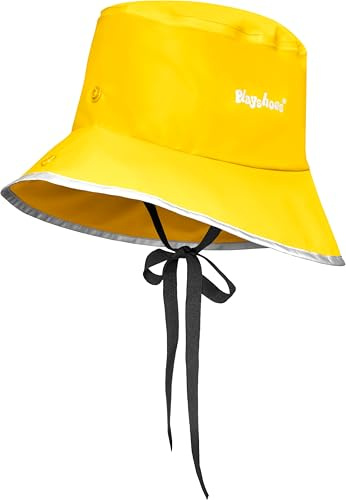 Playshoes Südwester Ungefüttert Unisex Kinder Regenhut, Gelb, 52-56