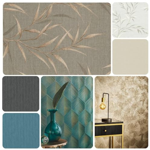 Guido Maria Kretschmer Tapete, Vliestapete GMK - Fashion for Walls | Bambus-Blätter, beige braun