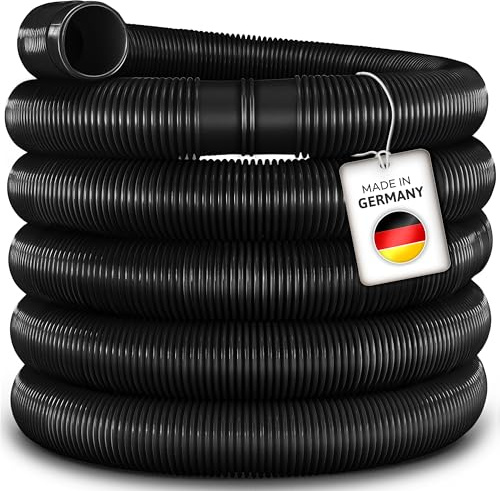 tillvex® Poolschlauch 6m Ø32mm Solarschlauch mit Muffen  - Made in Germany | Schwimmbadschlauch für Pool und Schwimmbecken | Saugschlauch UV- & chlorbeständig | Flexibler Wasserschlauch Pumpenschlauch