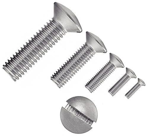 irsa24 200 X Linsensenkschrauben mit Schlitz DIN 964 Edelstahl A2 M 6X65 Senkkopf