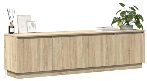 vidaXL TV-Schränk Sonoma-Eiche 180 x 38 x 49 cm Holzwerkstoff, Moderne Aufbewahrungslösungen, rechteckiger Wandregal, platzsparende Medieneinheit, vielseitige Möbel für Wohnzimmer