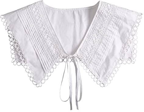 SUZALA Falschkragen Damen, Doppelfunktion Blusenkragen & Schultercape, Klassisches Modeaccessoire für Frauen, kombinierbar mit kragenloser Kleidung