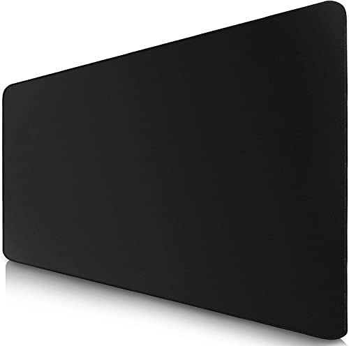 Sidorenko Gaming Mauspad XXL in schwarz - Großes Mousepad XXL 900x400 mm - rutschfeste Schreibtischunterlage für Büro - Desk Mat mit Fransenfreie Ränder - Präzises und langlebiges groß Mouse Pad