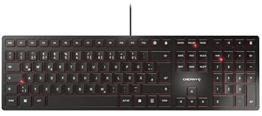 CHERRY KC 6000 Slim - USB Keyboard - Ultraflaches Design - Kabelgebunden - Deutsches Layout - QWERTZ Tastatur - Schwarz