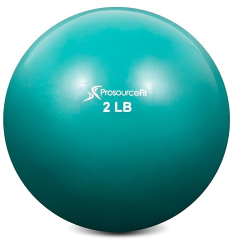 ProsourceFit Weighted Toning Exercise Balls for Pilates, Yoga, Strength Training and Physical Therapy, 2 lb to 8 lb, Color Coded