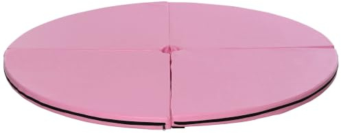 HOMCOM Tanzstangenmatte Ø 150cm Stangentanz Schutzmatte 5 cm Dick | Pole Dance Matte, Faltbare Sicherheitsmatte, Tragbare Fitness Matte, Stoßdämpfende Sicherheitsmatte, Gymnastik, Yoga