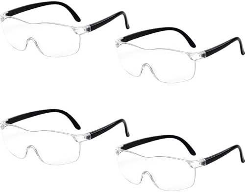 4er Set lupenbrille für brillenträger, Lupenbrille mit 300%, 800%, 1000% und 1600%, vergrößerungsbrille, für Senioren, Naharbeit Lesen, Nähen, Kreuzstich, Präzisionsarbeit