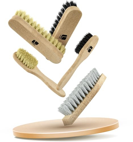 Lenzen Schuh Reinigung - Shoe Cleaning Kit - Schuhpflegesets vom Schuhprofi - mit Wildleder Reiniger & Sneaker Cleaner - Wildleder Bürste & Sneaker Reiniger - Schuhpflege (Schuhbürsten-Set)