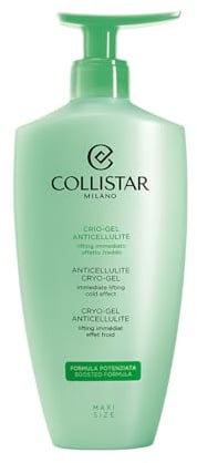 Collistar Anti-Cellulite-Kryo-Gel, Körpercreme mit kühlender Wirkung, stimuliert die Mikrozirkulation und den Flüssigkeitsabfluss, für Orangenhaut, schwere Beine und empfindliche Kapillaren, 400 ml