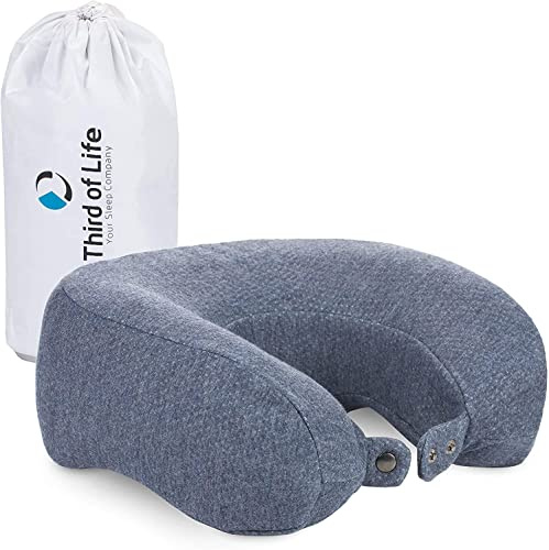 Nackenkissen Flugzeug ANDAR QuickDry, Reise-Nackenhörnchen mit Memory Foam | Ergonomisches Reisekissen mit thermoregulierendem Bezug Nackenstützkissen für ruhigen Schlaf, Travel Pillow für Auto, Camping