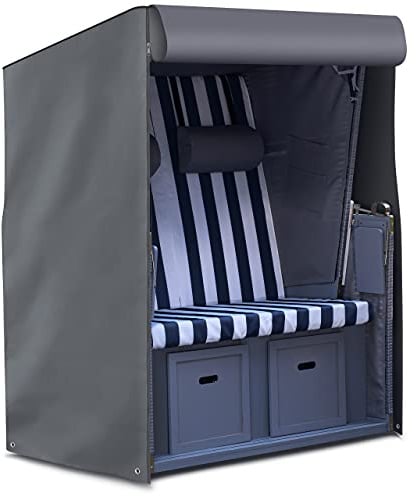 bonsport Strandkorb Schutzhülle 150 cm breit - Strandkorbhülle Winterfest und UV beständig, 150 x 105 x 165/140 cm