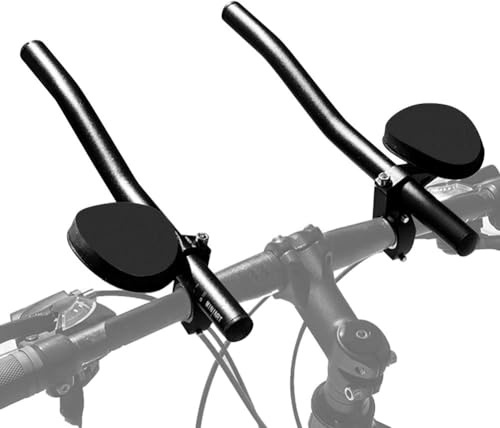 Fahrradlenker Aufsatz Renn-/Triathlonlenker aus Aluminiumlegierung für Mountainbikes (Schwarz), aero bars for road bike