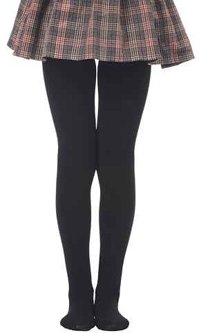 EVERSWE Girls' Winter Fleece Lined Tights, Girls' Opaque Thermal Tights
