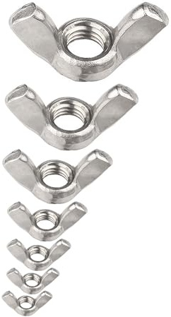 75 Stück Flügelmutter Set,Edelstahl Flügelschrauben Sortiment,Sterngriffmutter Für Elektro, Automobil, Holzprodukte, Mechanische(M3/M4/M5/M6/M8/M10/M12)
