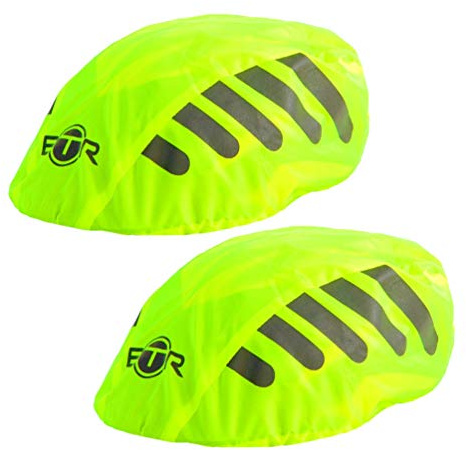 BTR Regenschutz für Fahrradhelm | Wasserdichter Helmbezug | Regenhaube Fahrradhelm | Fahrrad Überzug Universal für alle Helme | x2