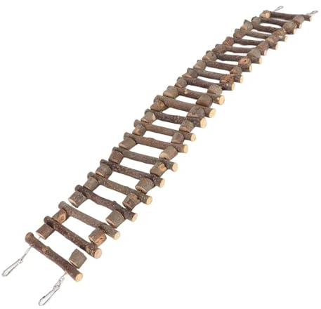 Kleintierleiter, Haustierprodukte, Vogelleiter, Haustier-Kletterleiter, Vogelleiter Für Käfig Parrot Swing Bridge Holz Cockatiel Käfig hängende Kletterleiter Für Papageien(30cm)