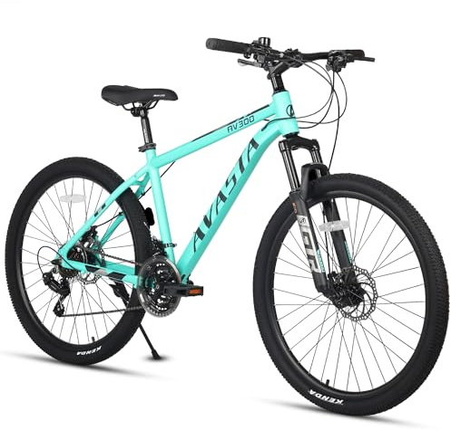 AVASTA AV300 26 Zoll Mountainbike MTB Pendlerrad, Leichter Aluminiumrahmen, 21-Gang-Schaltung, Vorderradfederung, Scheibenbremsen vorne und hinten, Mehrfarbig