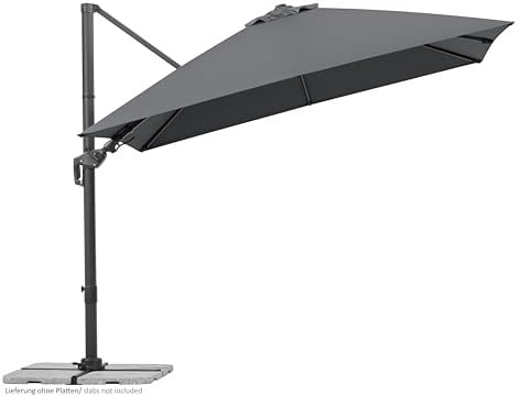 Schneider Sonnenschirm RHODOS TWIST ca. 300 x 300 cm anthrazit, Anthracite