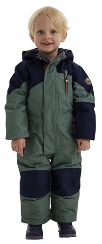 Killtec Kesley Mini Skioverall/Schneeanzug mit Kapuze und Schneefang, gebranntes gelb, 110/116